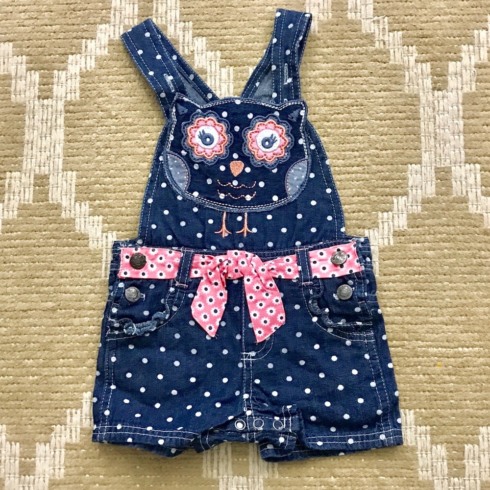 Denim toddler short overalls